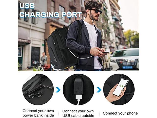 RAINSMORE Laptop Backpack 17 Inch Large Travel Backpack for Men Women Waterproof Computer Backpack Work Business College Backpack Bookbag TSA...
