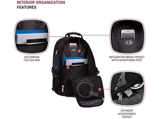 SwissGear 1900 Scansmart TSA 17-Inch Laptop Backpack, Blue/Black