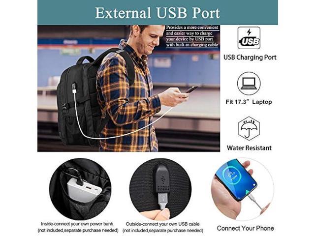 Extra Large Backpack for Men 50L,Water Resistant 17 inch Travel Laptop Backpack with USB Charging Port,TSA Friendly Big Business Anti Theft...
