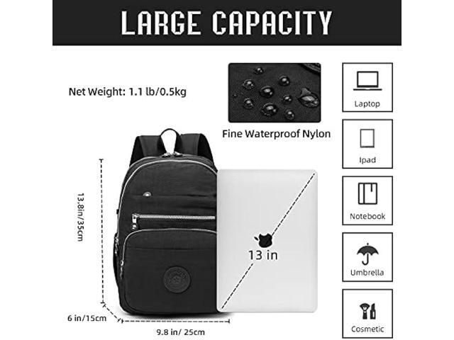 Hiking Waterproof 13 Laptop Backpack Purse for Women and Men,Travel Backpack