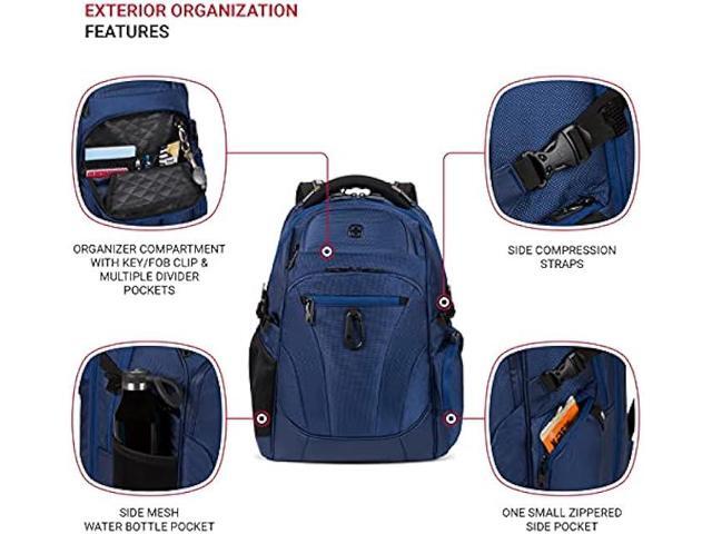 SwissGear 6752 TSA Friendly ScanSmart Laptop Backpack, Navy Ballistic, 17.75-Inch