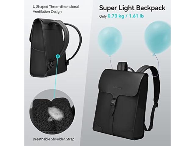 MARKETRON Business Backpack for Men, 15.6 Inch Slim Laptop Backpack with High Tech Magnetic Snap, Waterproof Fashion Casual Work Backpack Ideal for...