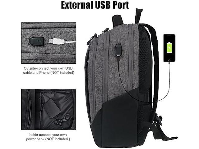 Goloni Travel Laptop Backpack,Business Slim Durable Laptops Travel Backpacks with USB Charging Port,15.6 Inch College Computer Bag for Men Women