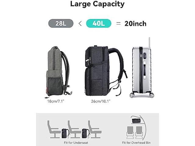Upgraded Version Business Backpack, Anti Theft Carry on Backpack, Extra Large 17.3 inch Travel Laptop Backpack, Water Resistant College Bag Carry...