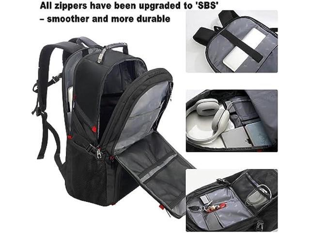 VESERI Travel Business Laptop Backpack for 18.4in PC with Shoe Compartment USB Charging Port,Sport Gym Bag for College Hiking Camping,Waterproof...