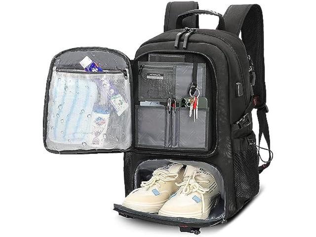 aokur Large Travel Laptop Backpack with Wet Bag Shoe Compartment,50L Expandable Flight Approved Backpack,17.3 inch Hiking Backpack for men...