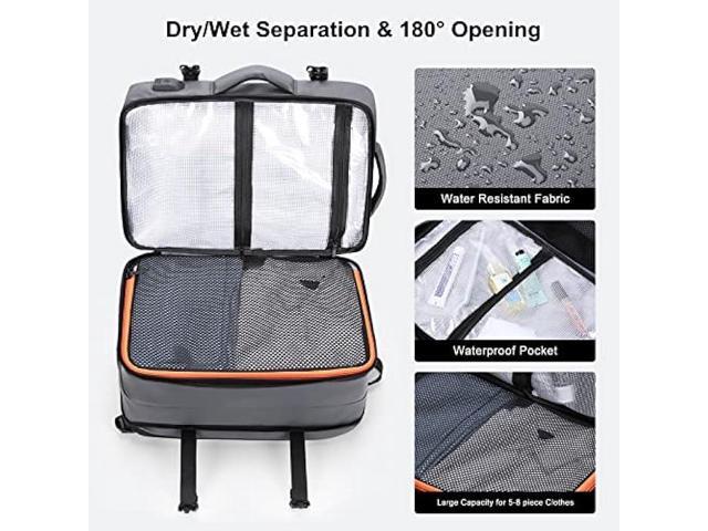 HOMIEE Carry on Backpack Extra Large 40L Travel Bag, Expandable Hand Luggage Anti-Theft Business Backpack, Water Resistant Lightweight Weekender...
