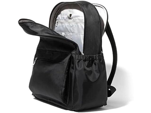Baggallini Womens Essential Laptop Backpack, Black