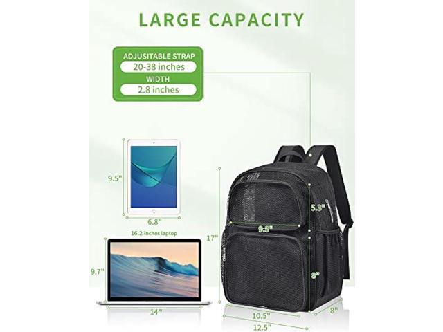 MAY TREE Mesh Backpack for School with Inner Laptop Compartment, Heavy Duty Mesh Backpacks for Adults Girls Boys Kids with Padded Shoulder Straps,...