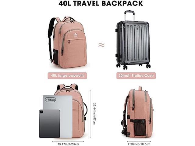 G4Free Travel Backpack For Women Men 40l Carry On Waterproof Large 17inch Laptop Backpack For Traveling On Airplane, College Bag Casual Daypack...
