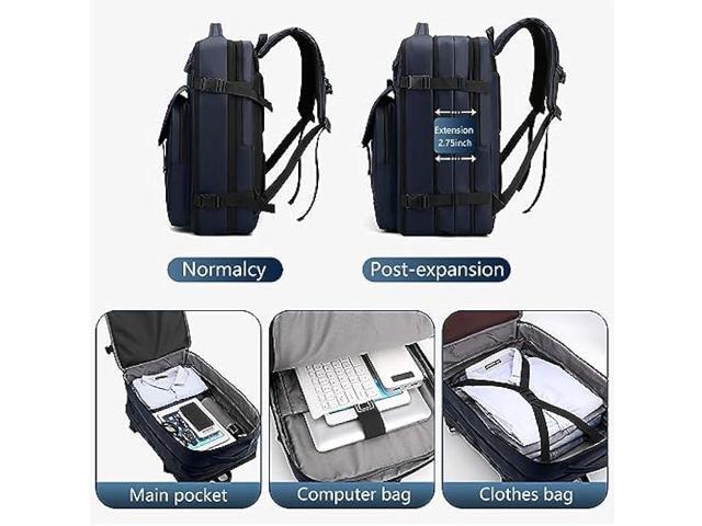 MIYCOO Travel Laptop Backpack, Extra Large Expandable Travel Backpack Airplane Approved Weekender Bag for Men Women, Water Resistant Lightweight...