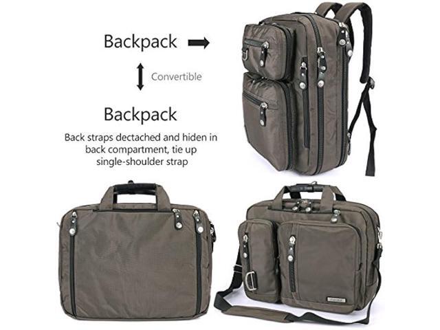 FreeBiz 18.4 Inches Laptop Bag Multi-function Briefcase Backpack with Handle and Shoulder Strap Fits Up To 19 Inch Laptops Notebook Computer (Army...