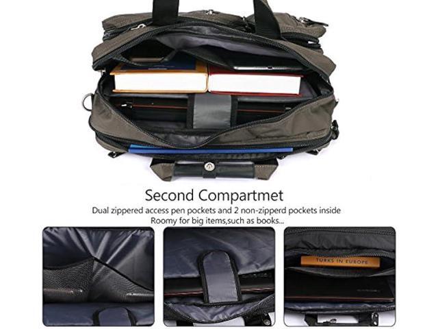 FreeBiz 18.4 Inches Laptop Bag Multi-function Briefcase Backpack with Handle and Shoulder Strap Fits Up To 19 Inch Laptops Notebook Computer (Army...