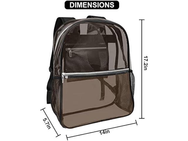 Neurora Clear Backpack Heavy Duty TPU Transparent Backpack for Sports,Work,Security Travel.