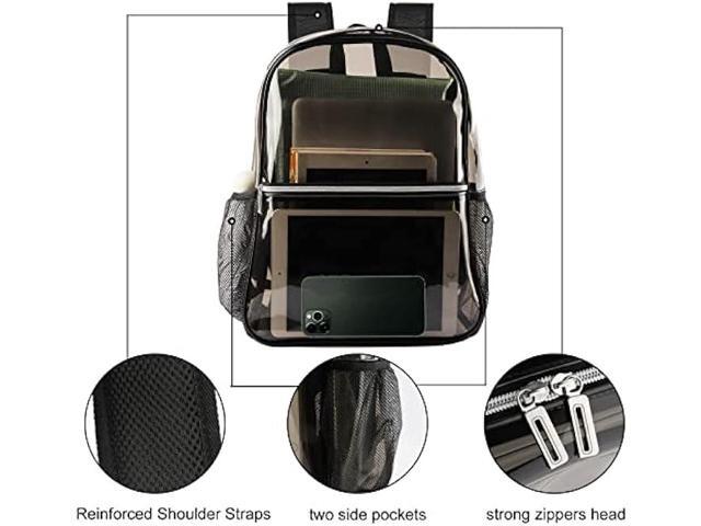 Neurora Clear Backpack Heavy Duty TPU Transparent Backpack for Sports,Work,Security Travel.