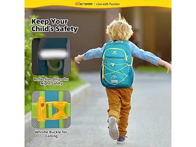 SKYSPER Kids Hiking Backpack 12L Children School Bag Child Boy Girl Pack Ages 4-8 for Traveling Day Trips Classes Camping(Teal)