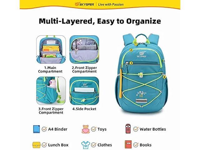 SKYSPER Kids Hiking Backpack 12L Children School Bag Child Boy Girl Pack Ages 4-8 for Traveling Day Trips Classes Camping(Teal)