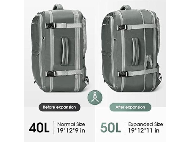 Maelstrom 40-50L Carry on Backpack,Travel Backpack for Men Women,17.3 Inch TSA Flight Approved Laptop Backpack with Hidden Shoe Bag, Expandable...