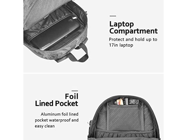 MZIPLINE Laptop Backpack Bag With TSA Lock & Key -Smell Proof-Anti-Theft Business 15.6 Inch Travel Daypack College bag for Men & Women