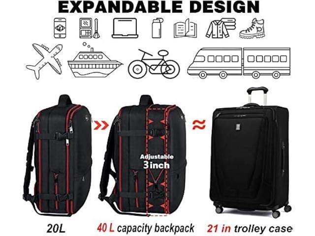 Mogplof Travel Backpack for Men, 40L Carry on Backpack Flight Approved, Extra Large Expandable Backpack Suitcase, Water Resistant Luggage Backpack...