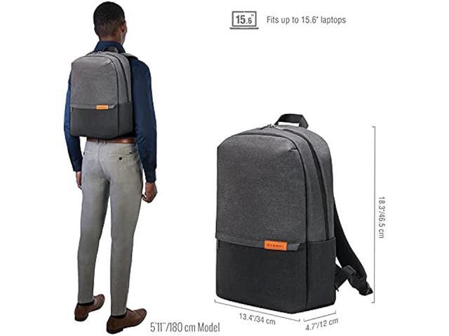 Everki 106 Light Compact 15.6-Inch Laptop Backpack with Hidden Pocket, Commute, College, Men or Women (EKP106) Charcoal