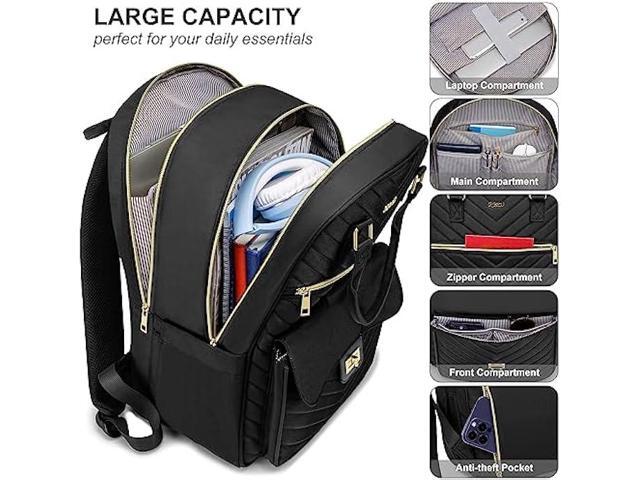 RJEU Bookbag for Women,Fashion Laptop Bag Tablet Backpack with USB Port for Work,School Backpack Aesthetic for Teen Girls College Student,Mochilas...