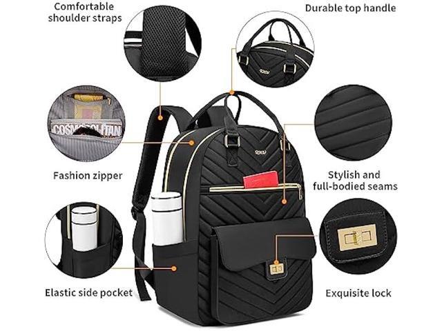 RJEU Bookbag for Women,Fashion Laptop Bag Tablet Backpack with USB Port for Work,School Backpack Aesthetic for Teen Girls College Student,Mochilas...