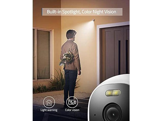 TETHYS Wireless Security Camera 1080P Indoor [Work with Alexa] Pan/Tilt WiFi Smart IP Camera Dome Surveillance System w/Night Vision,Motion...