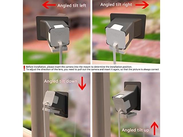 Teccle Angled Window Mount for Wyze Cam V3, 20 Degrees Tilt (Up/Down/Left/Right), Through Window Use Cam v3, Helps You Watch Front Yard and...