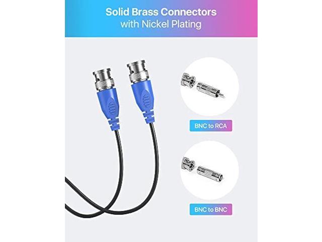 ZOSI 4 Pack 60Feet 18m All-in-One CCTV Video Power Cables, BNC Extension Security Wire Cord for 960H/720P/960P/1080P Video Surveillance Camera DVR...