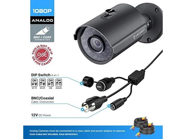Anpviz 4MP PoE IP Bullet Camera with Microphone/Audio, IP Security Camera Outdoor Indoor, Night Vision 65ft, Waterproof IP66, 108° Wide Angle 2.8mm...
