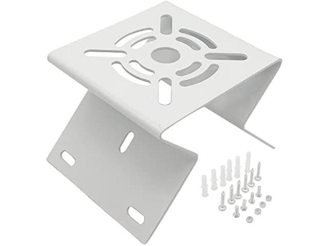 Medium Size External Corner Wall Mount Iron Plate Vertical Bracket for PTZ CCTV Surveillance Camera Metal Holder White