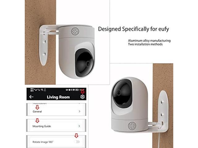 Teccle Metal Wall Mount for Eufy Security Indoor Cam E220 and Eufy P24, Provide Better Viewing Angles
