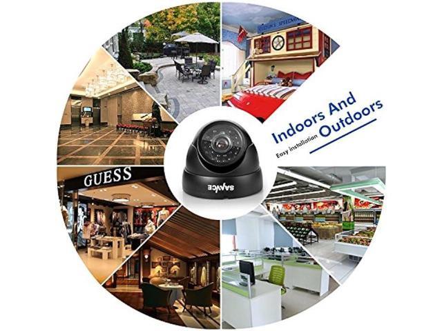 SANNCE 960H Dome Security Camera, 800TVL CCTV Surveillance Camera with 100ft Night Vision, IP66 Waterproof for 960H,720P,1080P,5MP,4K Analog...