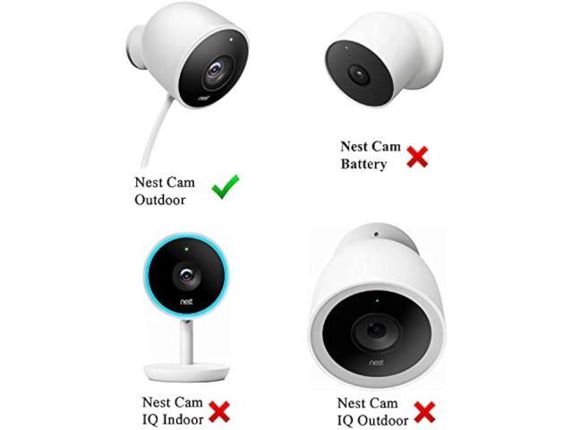 Silicone Skin Case Cover with Dual Layer Sunshade Design (Clear Night Vision) for Nest Cam Outdoor Wired (1st Generation), Offer Sun Glare UV...