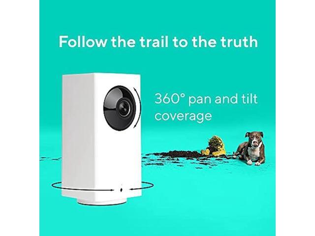 WYZE Cam Pan v2 Pet Camera with Phone App 360° PTZ Indoor Home Security Camera for Dogs Cats Elderly Monitoring, Works with Alexa