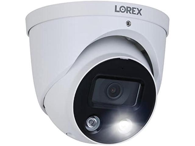 Lorex 4K Ultra HD PoE Outdoor Metal Dome Add-On Security Camera 8MP, 2.8mm Fixed Lens, Smart Deterrence, Smart Motion Detection Plus, Siren Warning