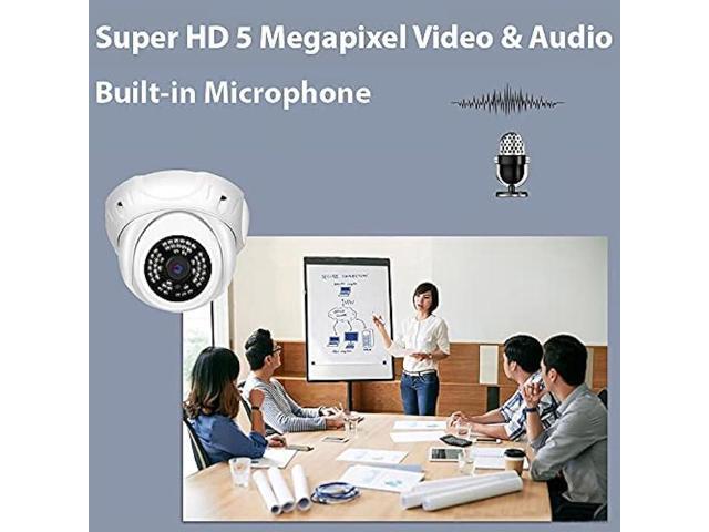 GW Security 5MP IP PoE Outdoor Indoor Microphone Dome Security Camera (GW5091IP)