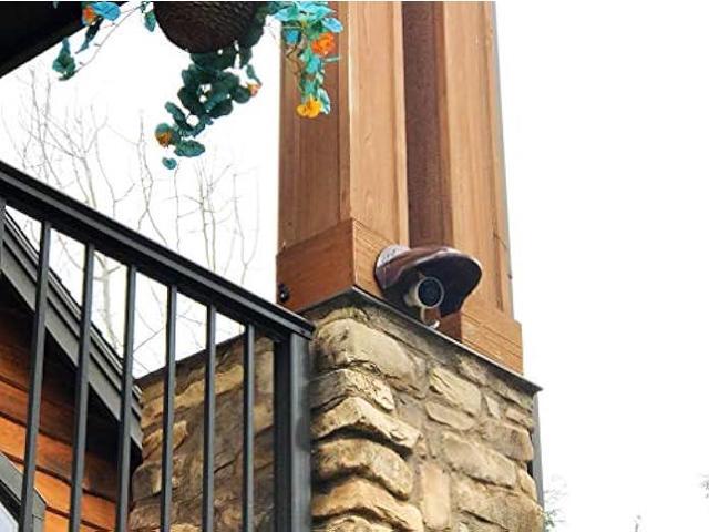 Universal Sun Rain Shade Camera Cover Shield for Nest/Ring/Arlo/Dome/Bullet Outdoor Camera - Coffee