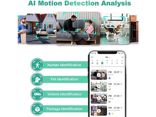 Security Cameras Wireless Outdoor, 1080P Battery Powered AI Motion Detection Spotlight Siren Alarm WiFi Surveillance Indoor Home Camera, Color...