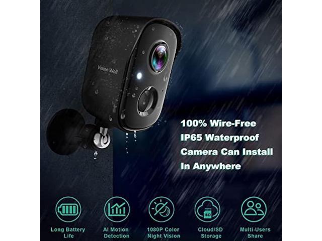 Security Cameras Wireless Outdoor, 1080P Battery Powered AI Motion Detection Spotlight Siren Alarm WiFi Surveillance Indoor Home Camera, Color...