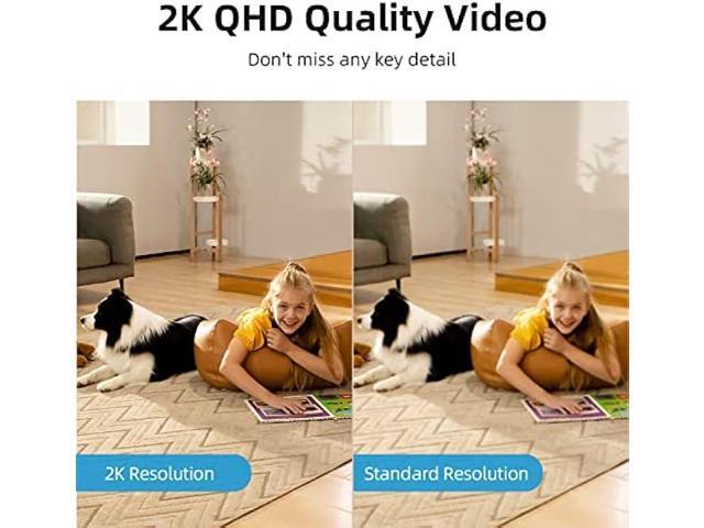 AOSU 2K Security Camera Indoor, Baby Monitor Pet Camera 360-Degree for Home Security, WiFi Camera with 5/2.4 GHz Wi-Fi, One-Touch Calls, Smart...