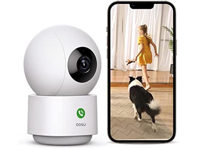 Photos - Surveillance Camera AOSU 2K Security Camera Indoor, Baby Monitor Pet Camera 360-Degree for Hom