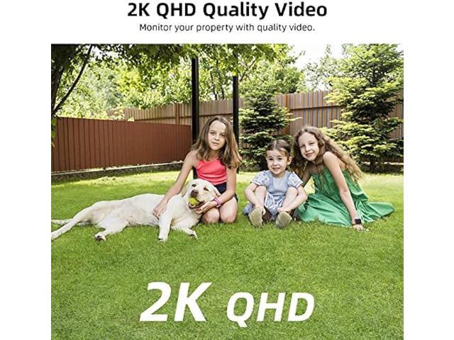 AOSU 2K Security Cameras Wireless Outdoor, Battery Powered for Home Security Cameras with PIR Human Motion Detection, Full-Color Night Vision,...