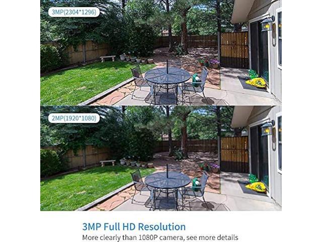 Hiseeu Camera Add on 3MP Outdoor Wireless Security Camera, Waterproof Outdoor Indoor 3.6mm Lens IR Cut Day & Night Vision with Power Adapter,...
