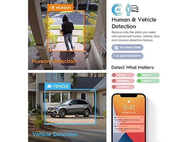 Amcrest UltraHD 4K (8MP) IP PoE AI Camera, FOV 129°, 49ft Color Nightvision, Security Outdoor Bullet Camera, Human & Vehicle Detection, Active...