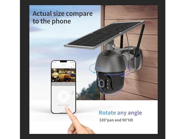 SOLIOM S600 3G/4G LTE Outdoor Solar Powered Cellular Security Camera Wireless,Pan Tilt 360°View Spotlight,1080p Night Vision,2 Way Talk,PIR Motion...