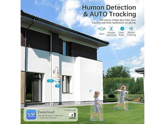 WESECUU Light Bulb Security Camera -5G& 2.4GHz WiFi 2K Security Cameras Wireless Outdoor Motion Detection and Alarm,Two-Way Audio,Color Night...