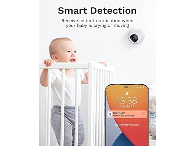 WUUK 4MP Indoor Security Camera, Pan Tilt Cam for Baby Monitor, Wi-Fi Home Security Pet Camera for Dog or Cat, Motion Detection & Tracking, Night...