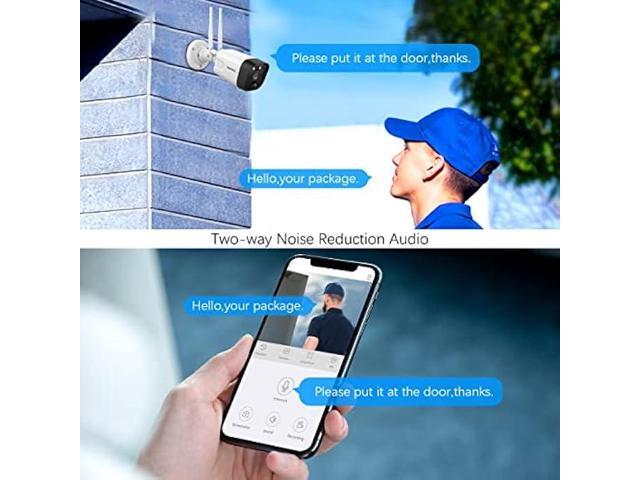 (All-in-One 5.0MP PIR Detection) 2-Way Audio Dual Antennas Outdoor Security Camera System Wireless with Monitor WiFi Home Security System 3K 5.0MP...